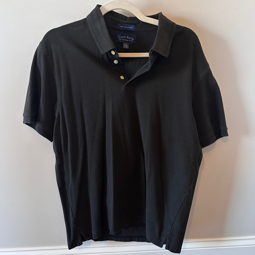 Club room by charter club black polo